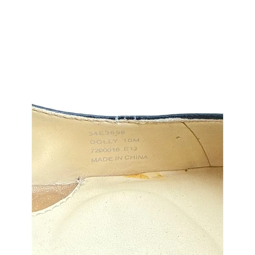 Calvin Klein Size 10 Dolly Style Black Pointed-Toe Stylist Leather Heels